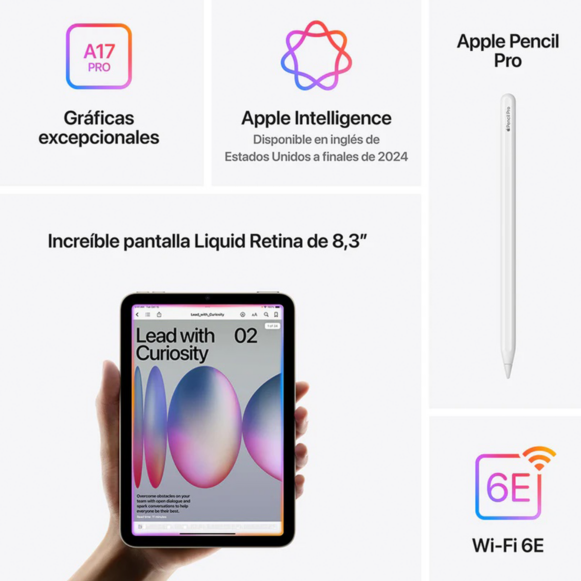 iPad Mini 8.3" (A17 PRO) Gris espacial 5