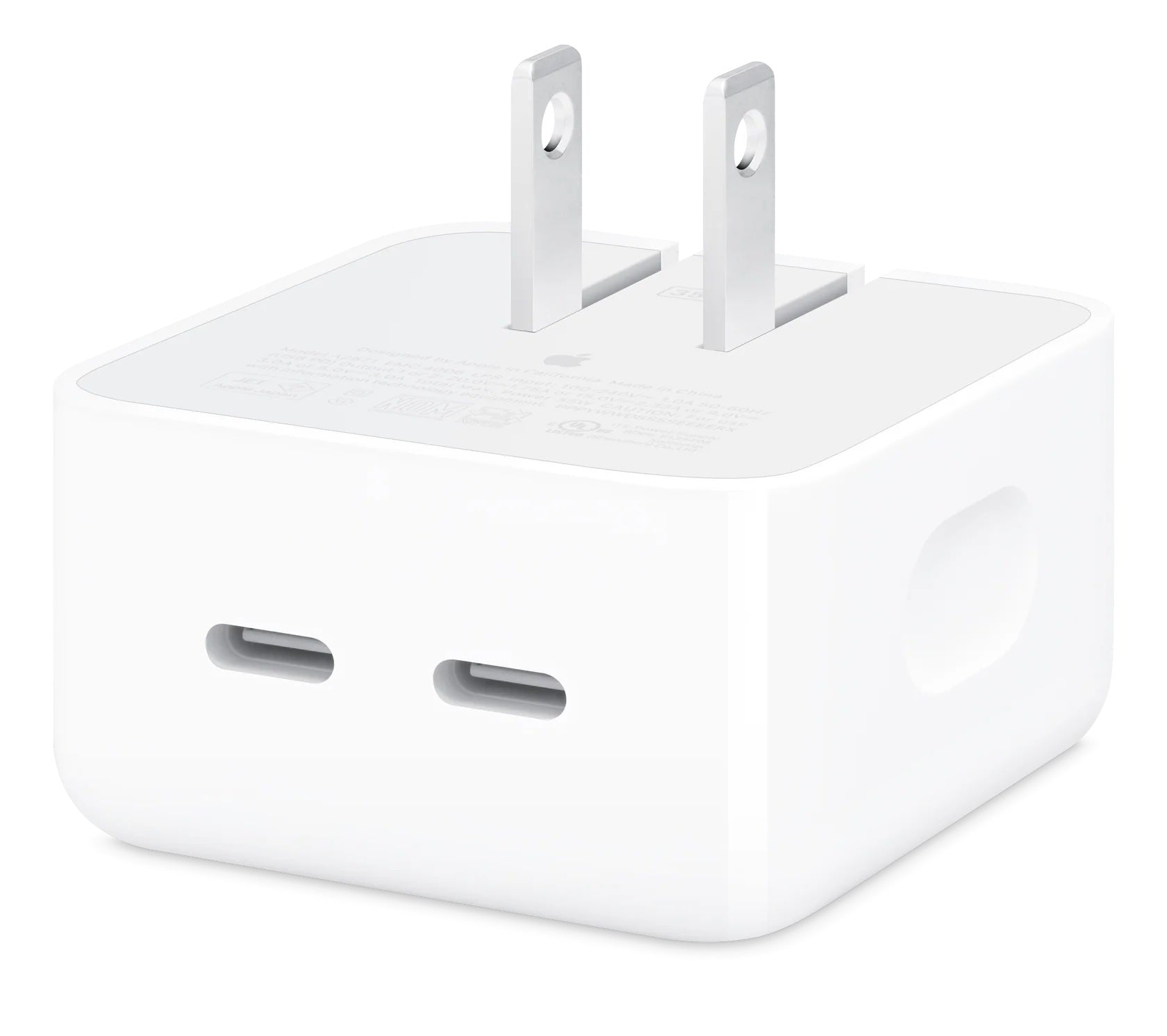Adaptador de corriente compacto de 35 W con dos puertos USB MW2H3AM/A 1