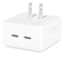 Adaptador de corriente compacto de 35 W con dos puertos USB MW2H3AM/A 1