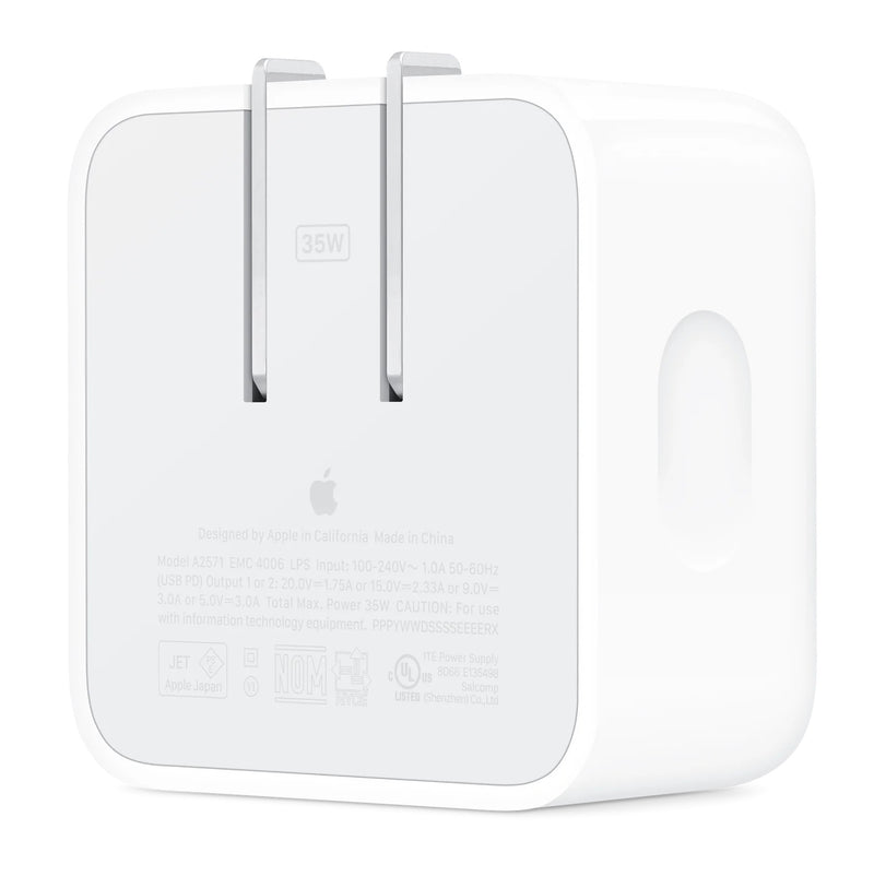 Adaptador de corriente compacto de 35 W con dos puertos USB MW2H3AM/A 4